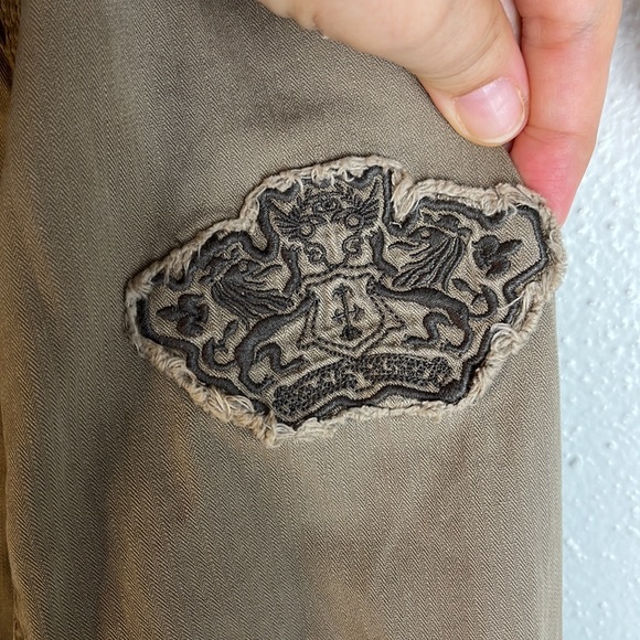 BKE military style jacket with patch on left arm size small - Picture 3 of 12